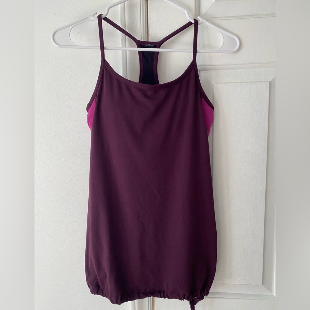 Fabletics Purple Tank Top With Built in Bra